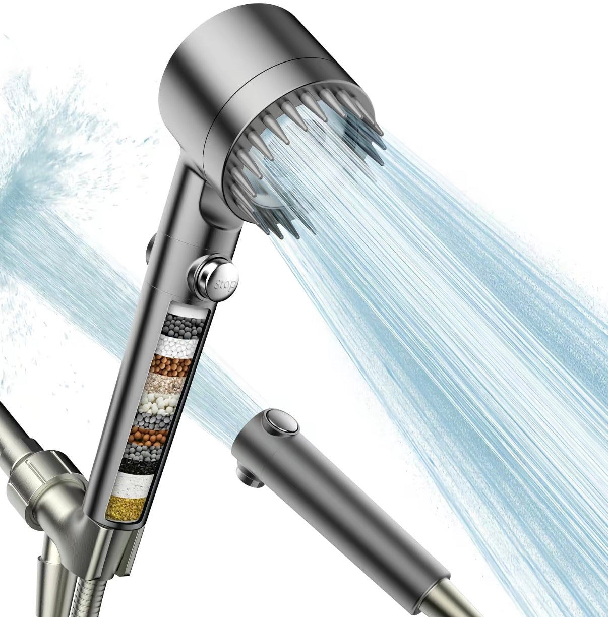 High-Pressure Handheld Three Level Adjustment Showerhead