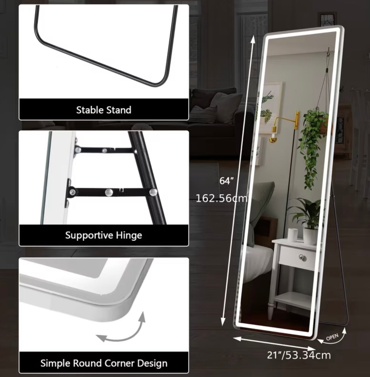 LED / Non-LED Full Length Mirror