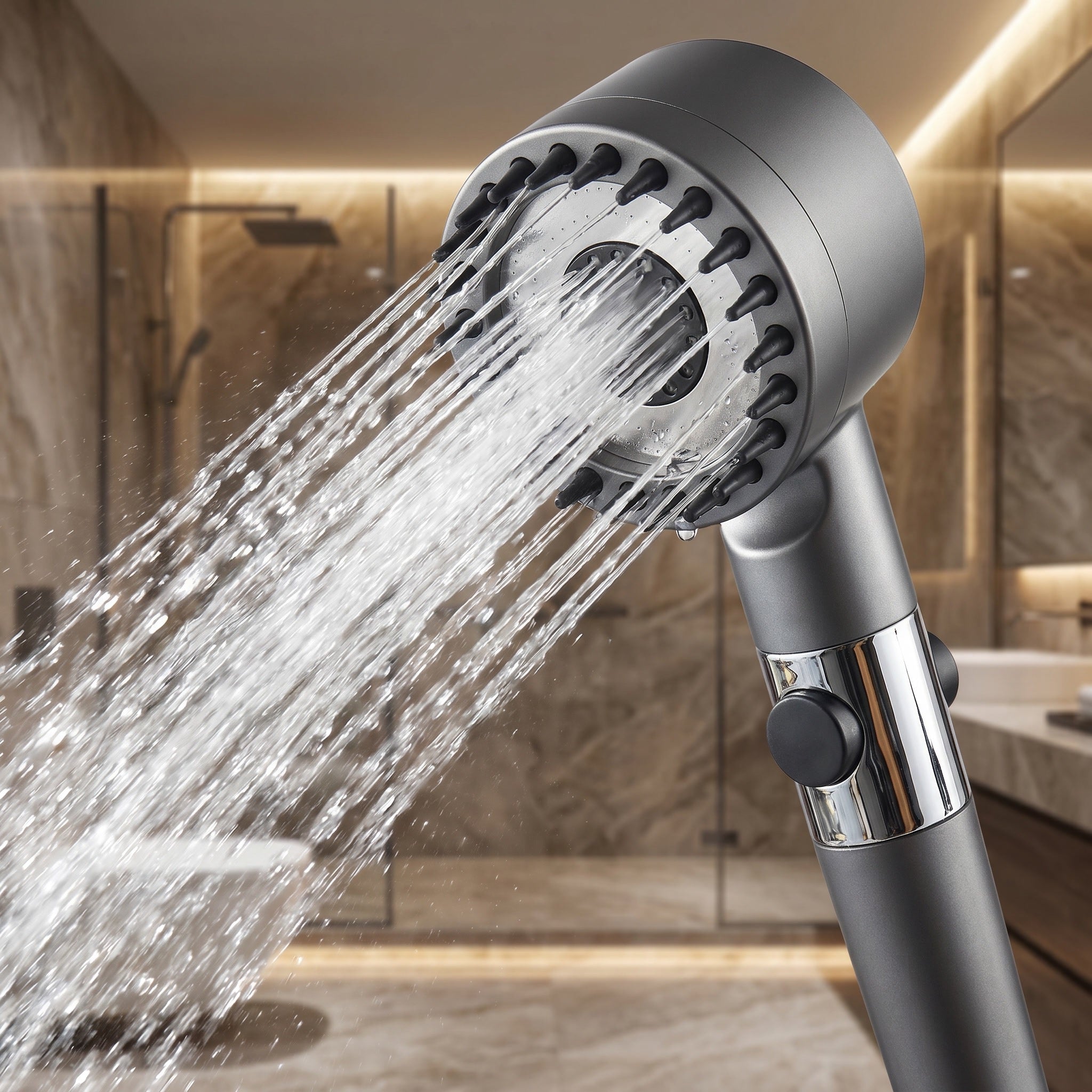 High-Pressure Handheld Three Level Adjustment Showerhead