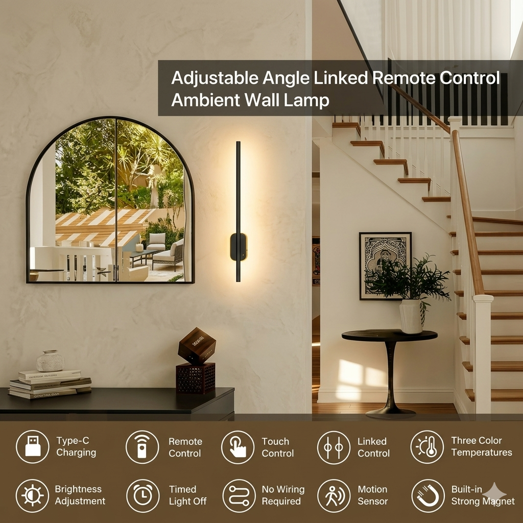 Wireless Rechargeable LED Wall Lights (2-Pack)