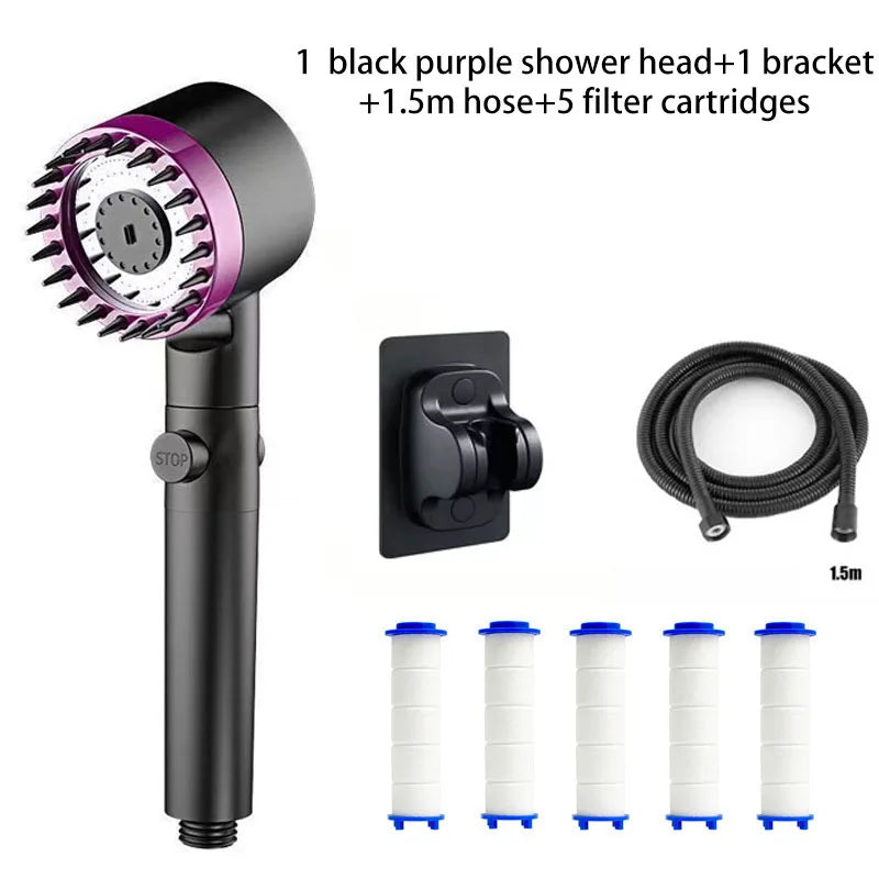 High-Pressure Handheld Three Level Adjustment Showerhead