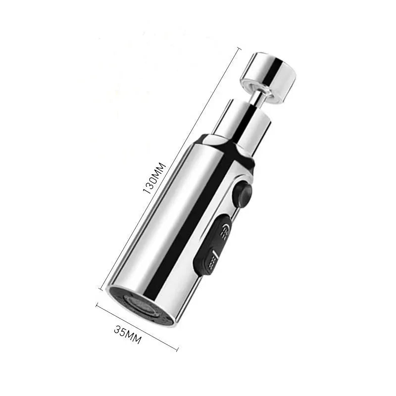 Three Modes Faucet Extender Head Silver Black
