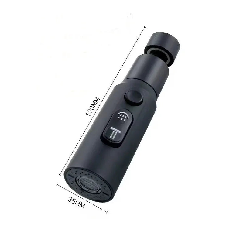 Three Modes Faucet Extender Head Silver Black